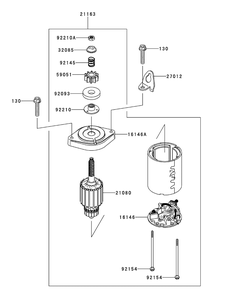 Kawasaki Fr730v-As05 Starter Diagram and Parts List for Z-FORCELZ54 (17BIDAGC-17BIDAGC010)(2015) Cub Cadet Lawn Tractor